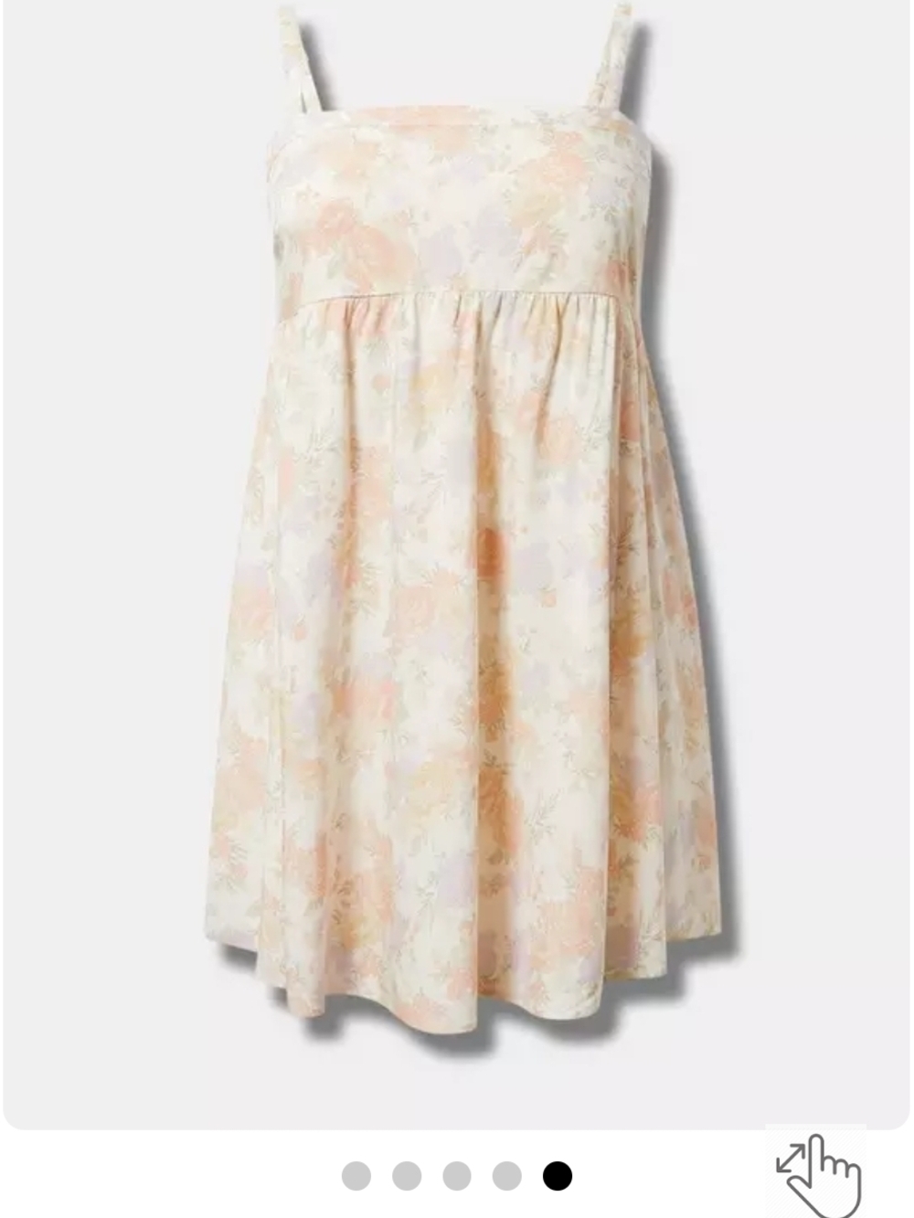 Torrid Lush Floral Dew Peach and Lavender Floral Sundress